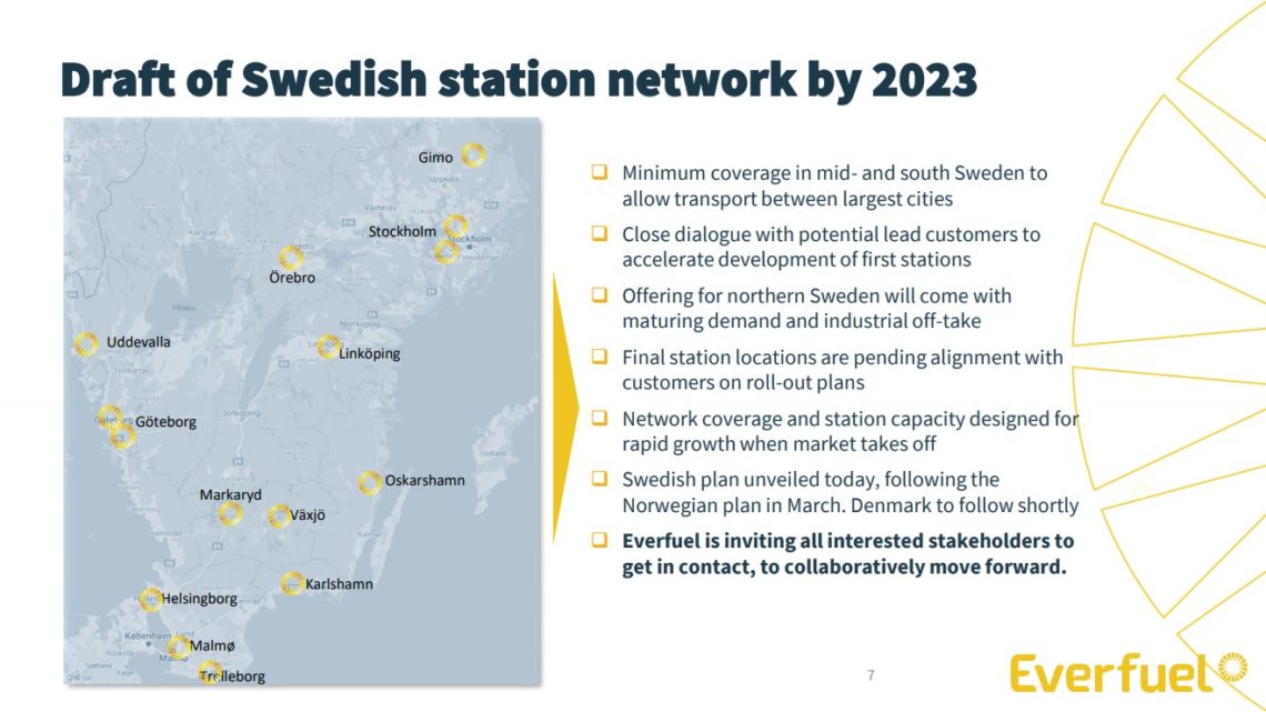Everfuel toont plannen voor Zweeds netwerk waterstoftankstations