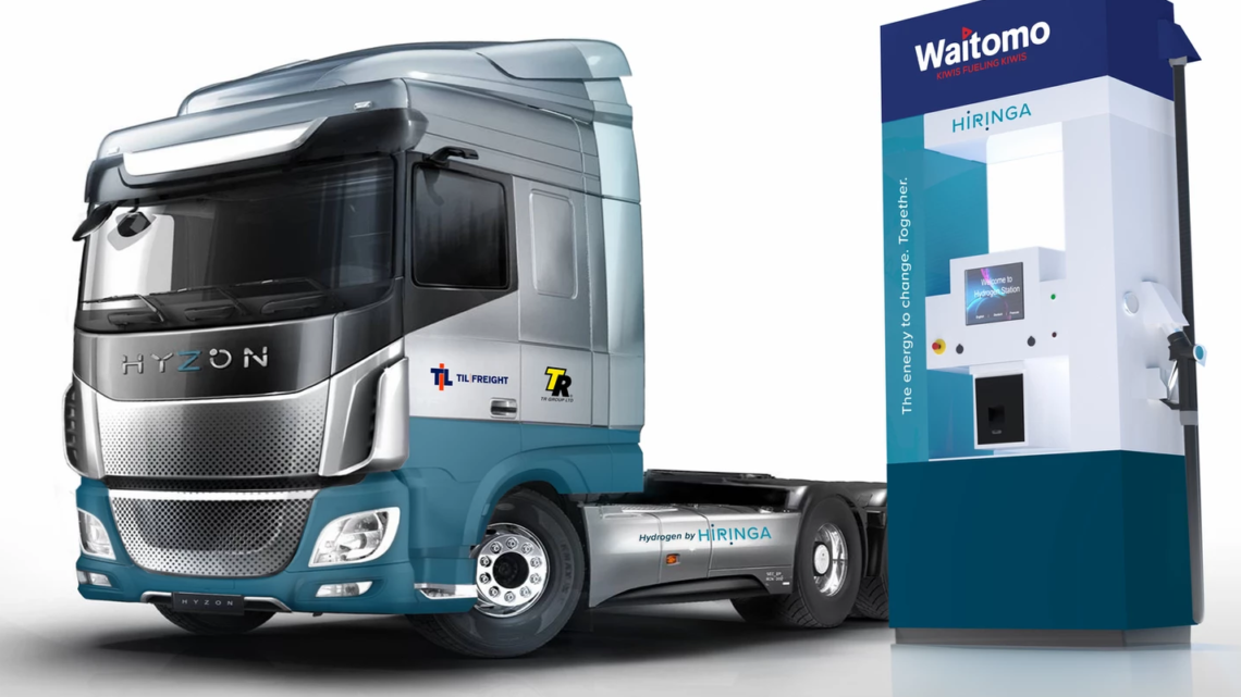 In 2021 te introduceren brandstofcel zware vrachtwagens uit Nieuw-Zeeland mogelijk ook naar Europa