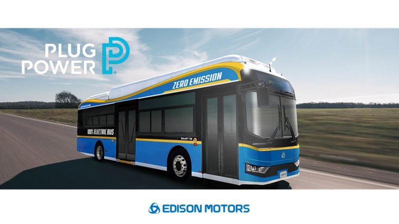Waterstofbus van Edison Motors en Plug Power in ontwikkeling